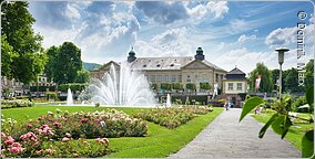 Rosengarten mit Regentenbau (Bad Kissingen, Rhön)